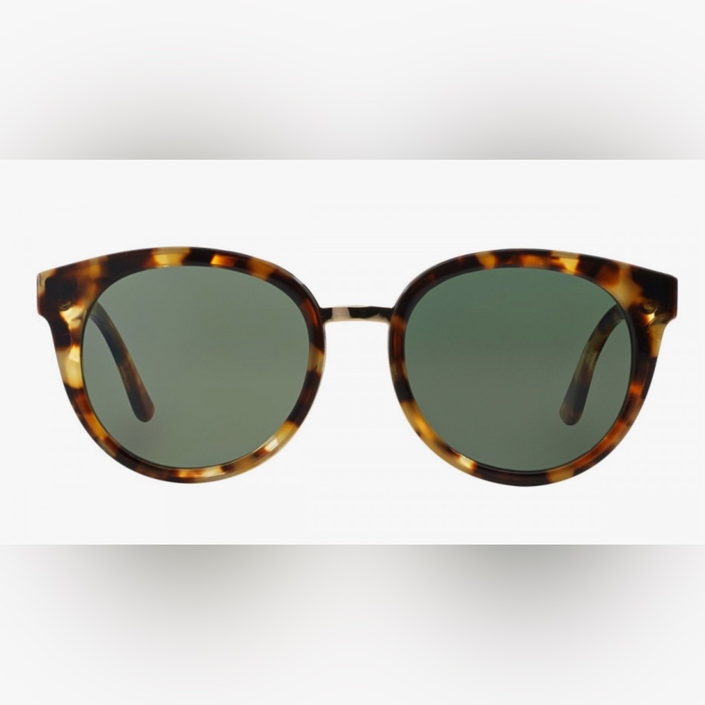 TORY BURCH Panama Wayfarer Full Rim Tortoise Shell Polarized Sunglasses w/ Case